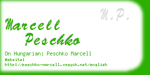 marcell peschko business card